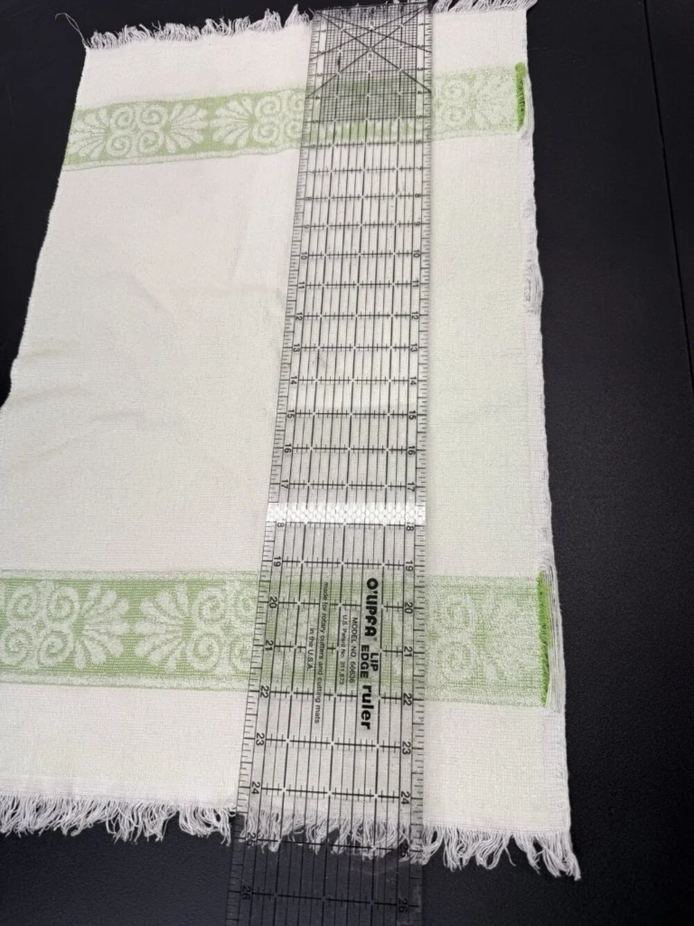 4 Vintage Cannon Monticello Light Green Hand Towels Santa Cruz Sculpted